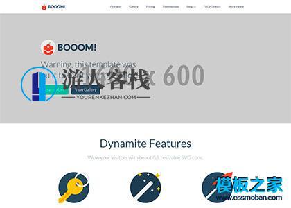 Booom简洁设计互联网公司科技公司网站bootstrap模板