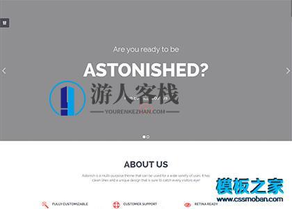 简约大气黑色和灰色的css3动画Bootstrap模板