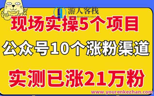 现场实操5个公众号项目，10个涨粉渠道，实测已涨21万粉,微信,第1张