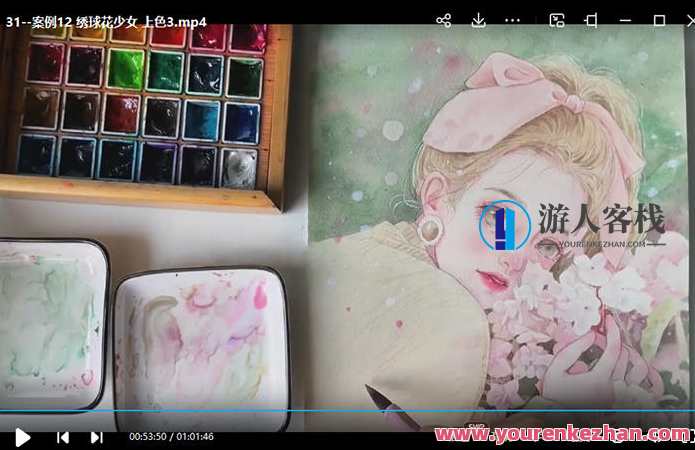 爱画画的婷婷2022少女插画课堂水彩上色班,第2张 爱画画的婷婷2022少女插画课堂水彩上色班,第2张