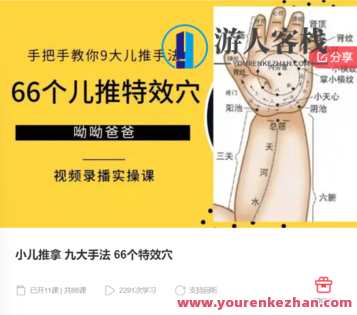 小儿推拿 九大手法 66个特效穴-萌萌家网课