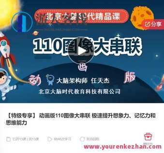 【特级专享】 动画版110图像大串联 极速提升想象力、记忆力和思维能力-萌萌家网课,课程,学习,管理,第1张 【特级专享】 动画版110图像大串联 极速提升想象力、记忆力和思维能力-萌萌家网课,课程,学习,管理,第1张