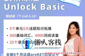 抖音英语楠姐-剑桥原版英语Unlock Basic下册 Unit 6—10全套视频百度云盘分享,课程,创新,第1张
