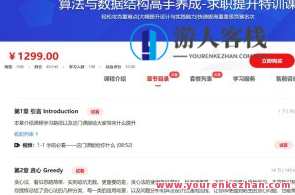 算法与数据结构高手养成-求职提升特训课