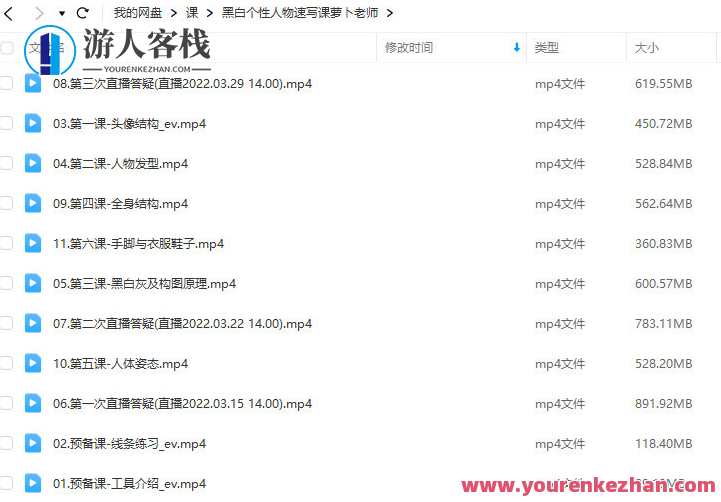 萝卜老师2022黑白个性人物速写课百度云盘分享,课程,直播,第1张