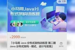 Java架构-小马哥 Java分布式架构训练营第二期百度云盘分享,课程,管理,直播,专业,第1张