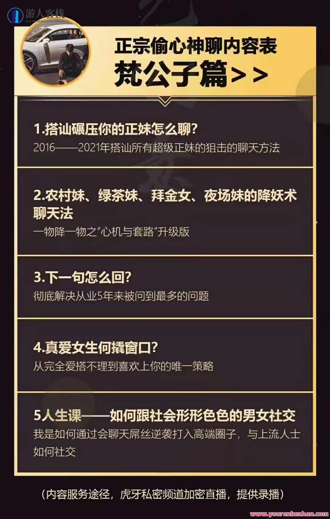 梵公子《正宗偷心神聊2.0》,课程,第2张
