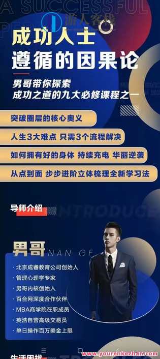 情感新课男哥新课《成功人士遵循的因果论》 ●44集,管理,创新,领导,时间管理,沟通,第1张