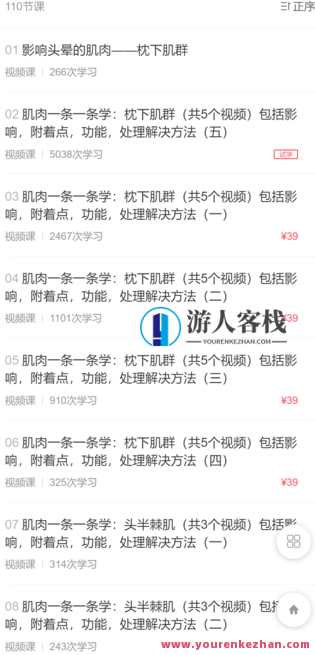 全身肌肉一条一条学，位置、附着点、影响、功能、手法处理和疼痛康复-萌萌家网课,课程,学习,管理,第2张