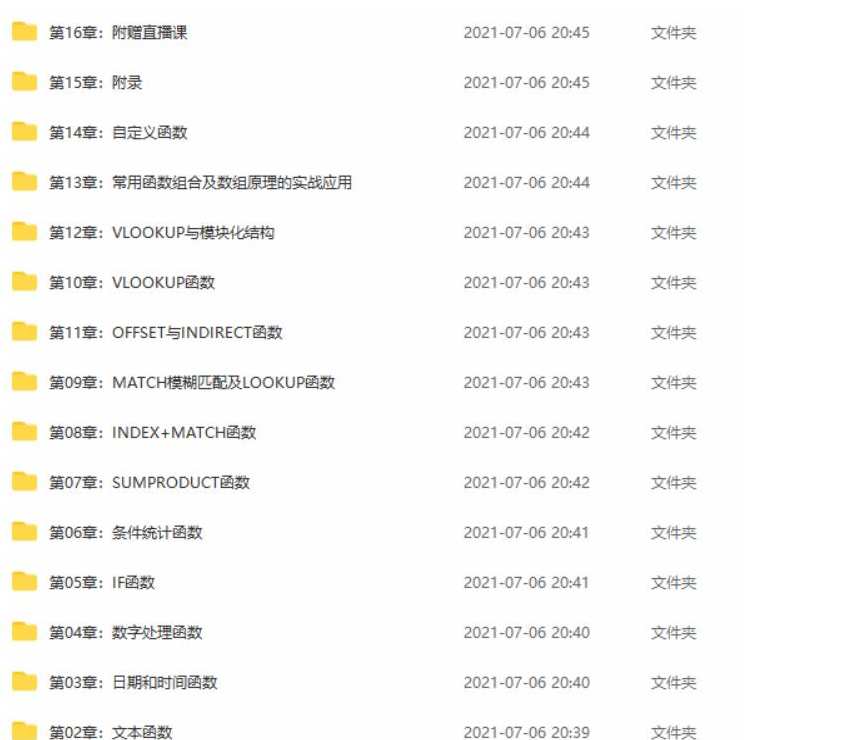 白话Excel函数高手100例视频课程