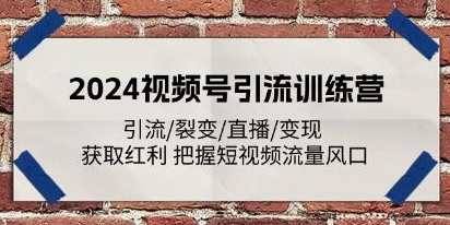 《视频号引流训练营》引流/裂变/直播/变现 获取红利,学习,直播,发展,微信,定位,拍摄技巧,去水印,第1张