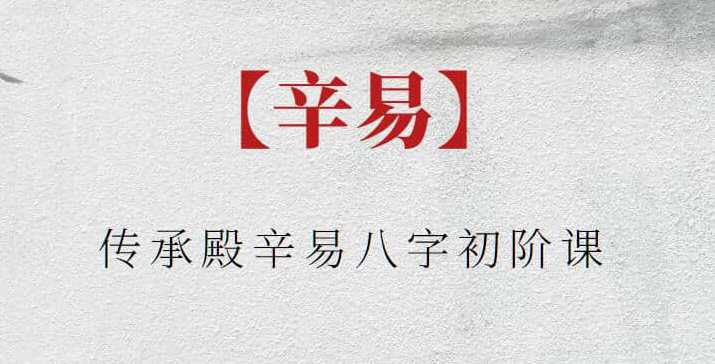 【辛易】传承殿辛易八字初阶课,课程,学习,第1张