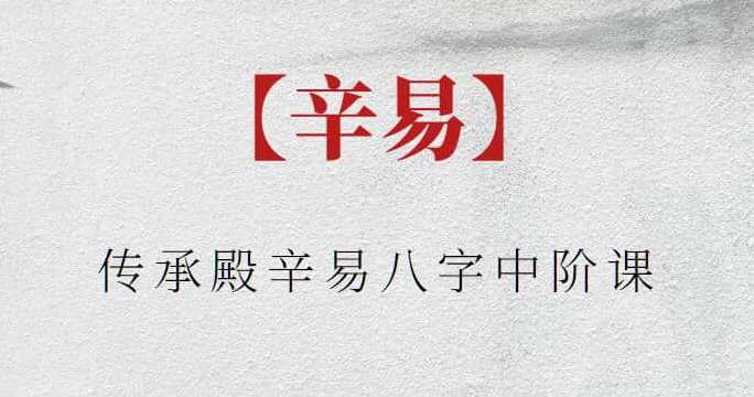 【辛易】传承殿辛易八字中阶课