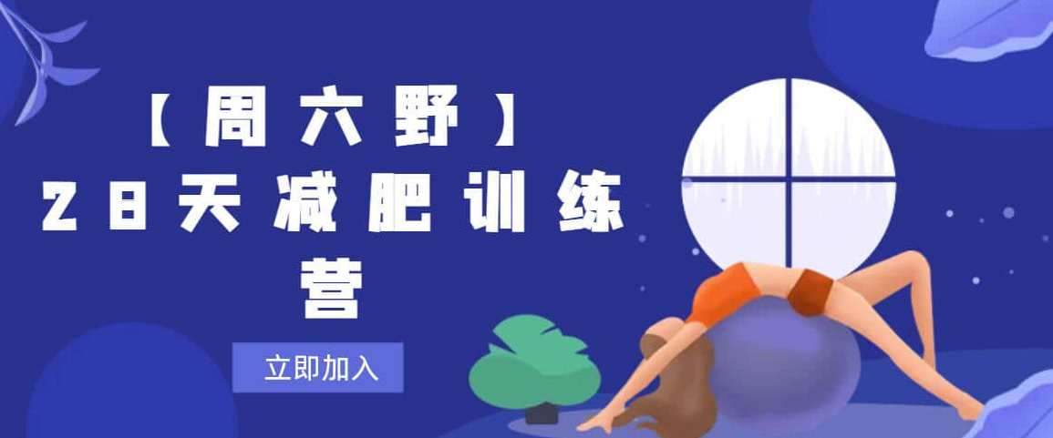 【周六野】28天减肥训练营,课程,直播,运动,第1张