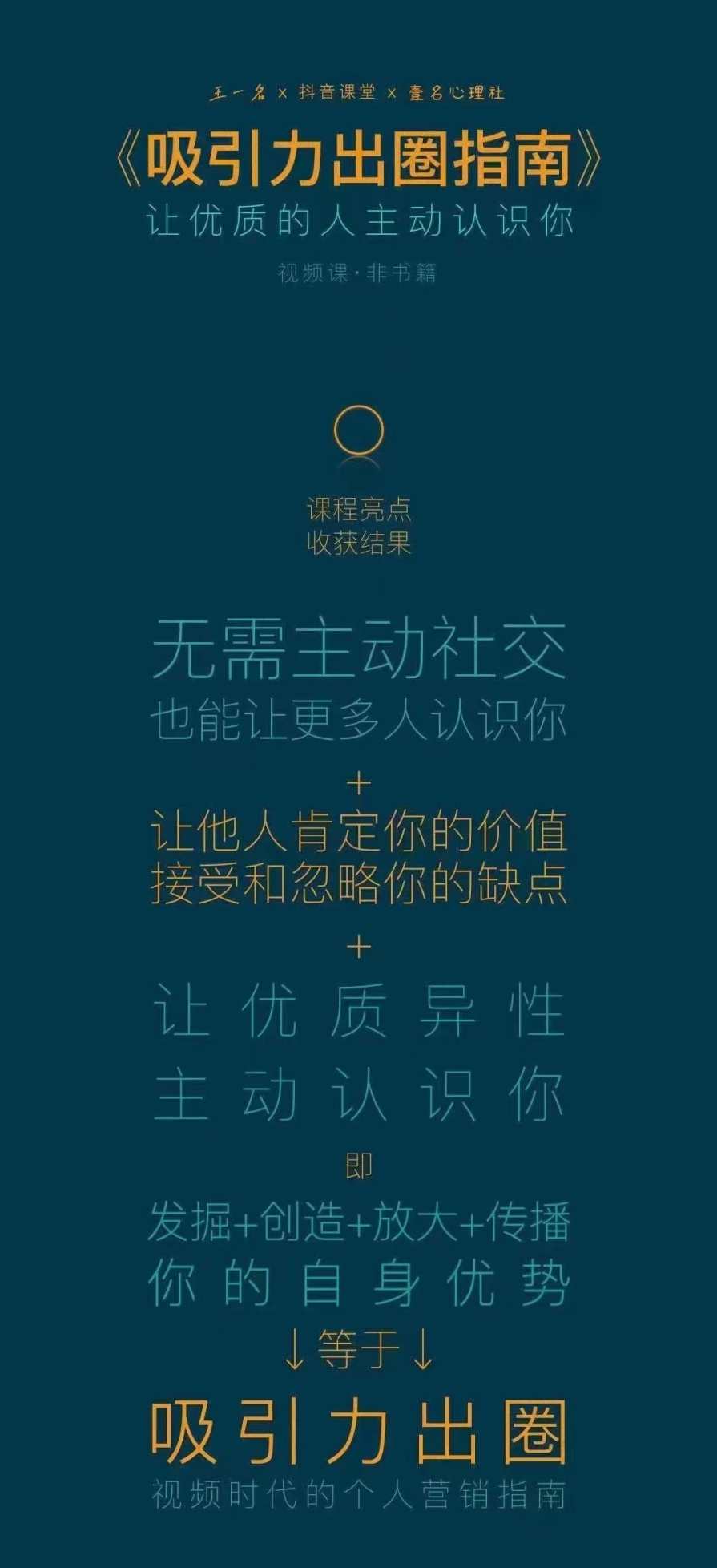 吸引力出圈指南让优质的人主动认识你个人品牌营销,课程,目标,第2张
