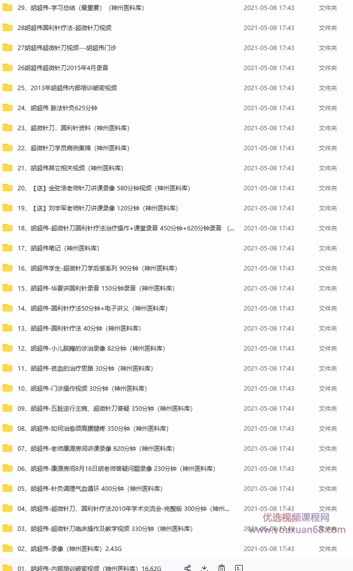 胡超伟脉法针炙超微针刀 圆利针专辑大全一言堂视频讲义完整专辑,学习,运动,第2张