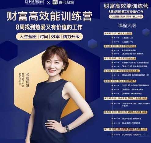 张萌:8周财富高效能训练营,课程,学习,管理,目标,定位,第2张 张萌:8周财富高效能训练营,课程,学习,管理,目标,定位,第2张