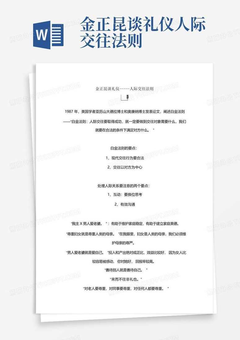 金正昆 谈礼仪—人际交往法则,第1张