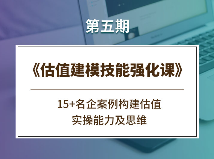 估值建模技能强化课《第五期》