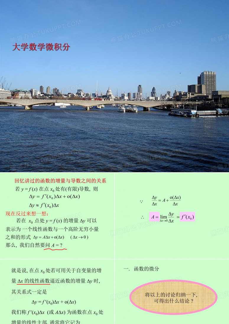 大学学习 单变量微积分视频教程全35讲