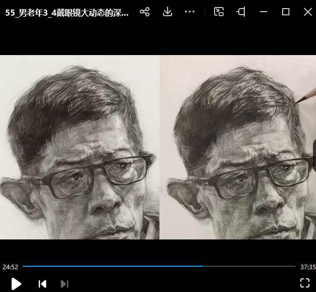 杨慎修【课程】素描头像—老年人2022年,课程,学习,第3张