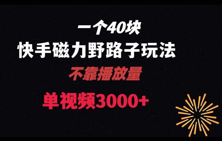 一个40块,快手联合美团磁力新玩法,无视机制野路子玩法,单视频收益4位数【揭秘】,第1张 一个40块,快手联合美团磁力新玩法,无视机制野路子玩法,单视频收益4位数【揭秘】,第1张