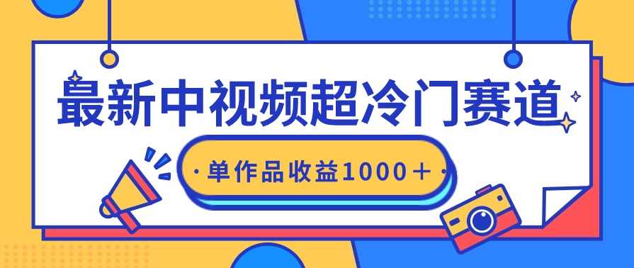 最新中视频超冷门赛道，轻松过原创，单条视频收益1000＋