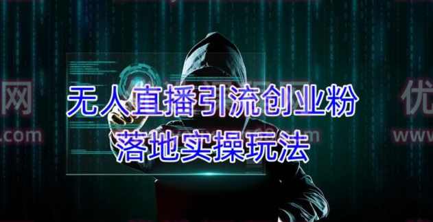 外面收费3980的无人直播引流创业粉落地实操玩法，单日引100+精准创业粉