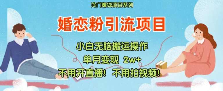 小红书婚恋粉引流，不用开直播，不用拍视频，不用做交付【项目拆解】,直播,微信,竞争,第1张