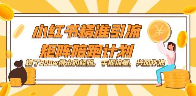 宅男 小红书精准引流矩阵陪跑计划