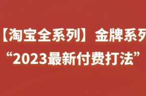 【淘宝●付费全系列】金牌系列“2023最新付费打法”,课程,定位,支付,第1张 【淘宝●付费全系列】金牌系列“2023最新付费打法”,课程,定位,支付,第1张