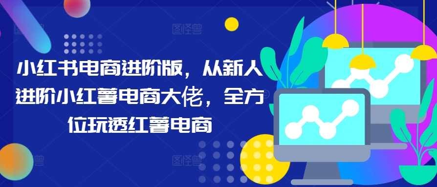 小红书电商进阶版，从新人进阶小红薯电商大佬，全方位玩透红薯电商