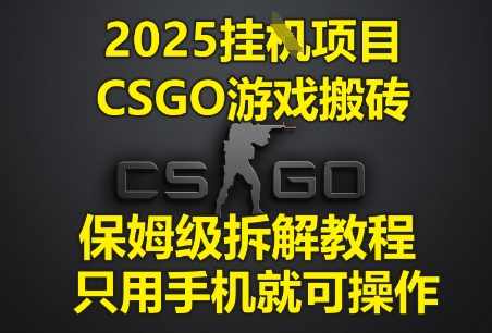 2025挂G项目，CSGO游戏搬砖，保姆级拆解教程，只用手机就可操作【揭秘】,支持,第1张