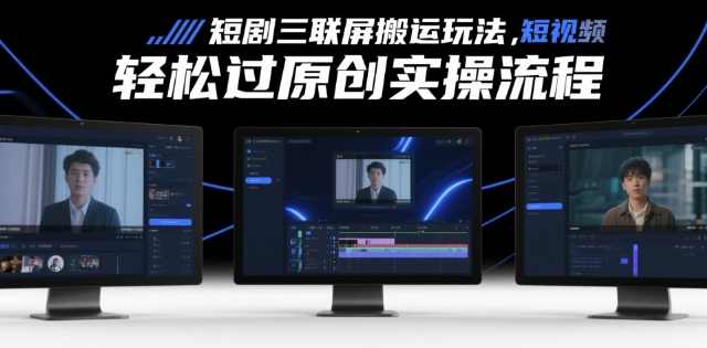 短剧三联屏搬运玩法,短剧搬运轻松过原创实操流程【揭秘】,第1张 短剧三联屏搬运玩法,短剧搬运轻松过原创实操流程【揭秘】,第1张